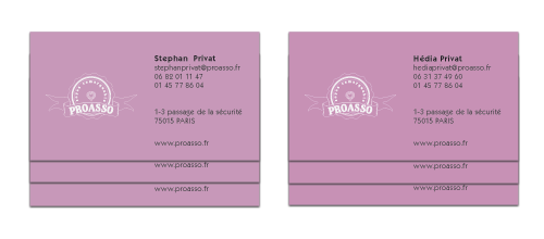 Cartes de visite asso