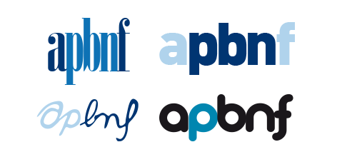 4 logos typographie APBNF