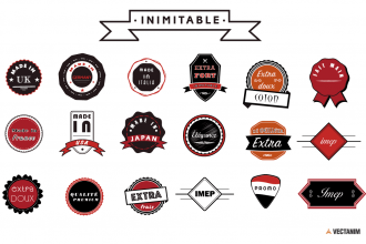 Collection personelle 18 étiquettes logos vectoriels stickers