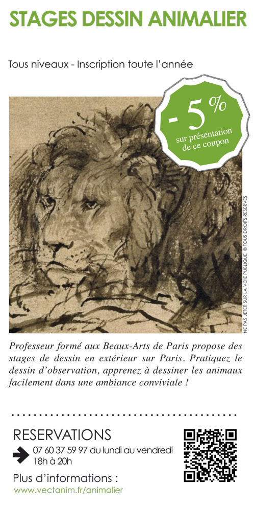 Papeterie Flyer cours dessin qrcode leaflet