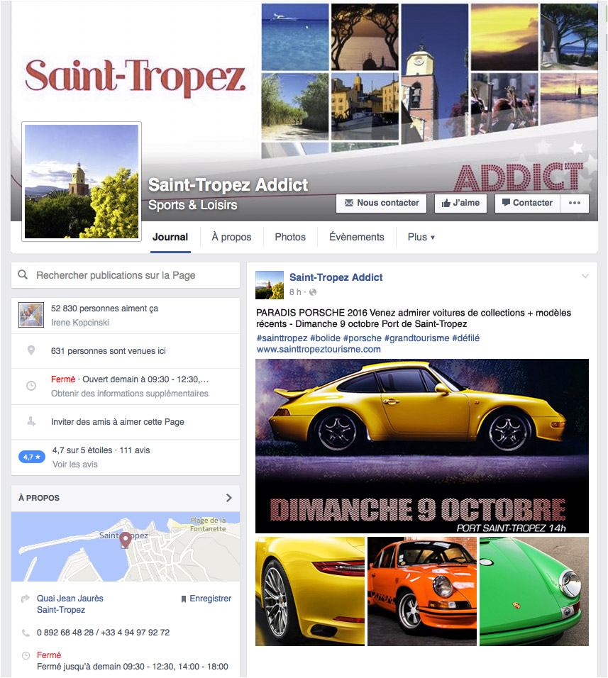 Post facebook fr Porsche
