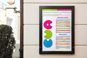 Poster affiche colloque apprentissage mockup