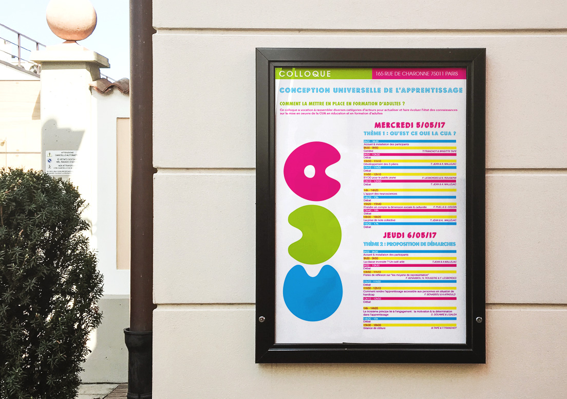 Poster affiche colloque apprentissage mockup