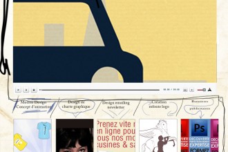 Maquette site onepage vidéo player archive 2009