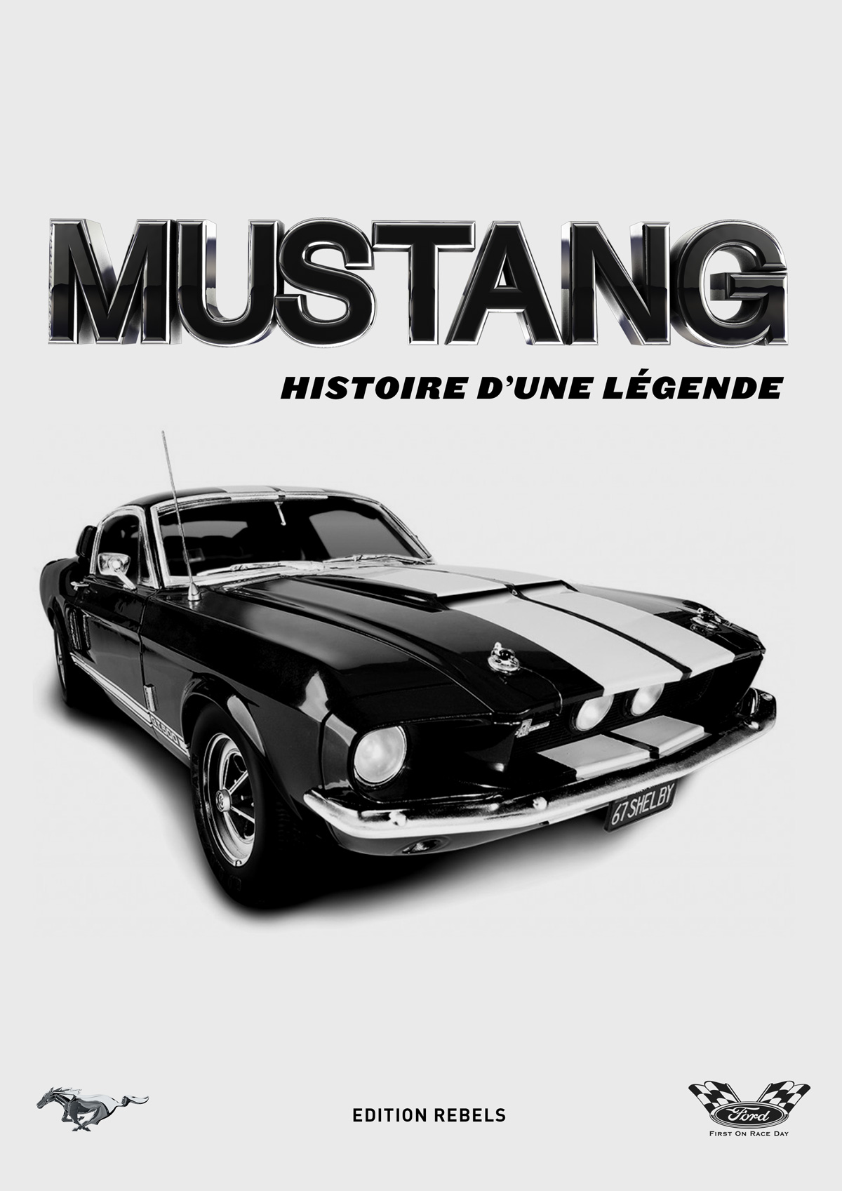 Couverture mustang texte 3D