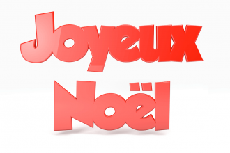 Joyeux Noël texte 3D