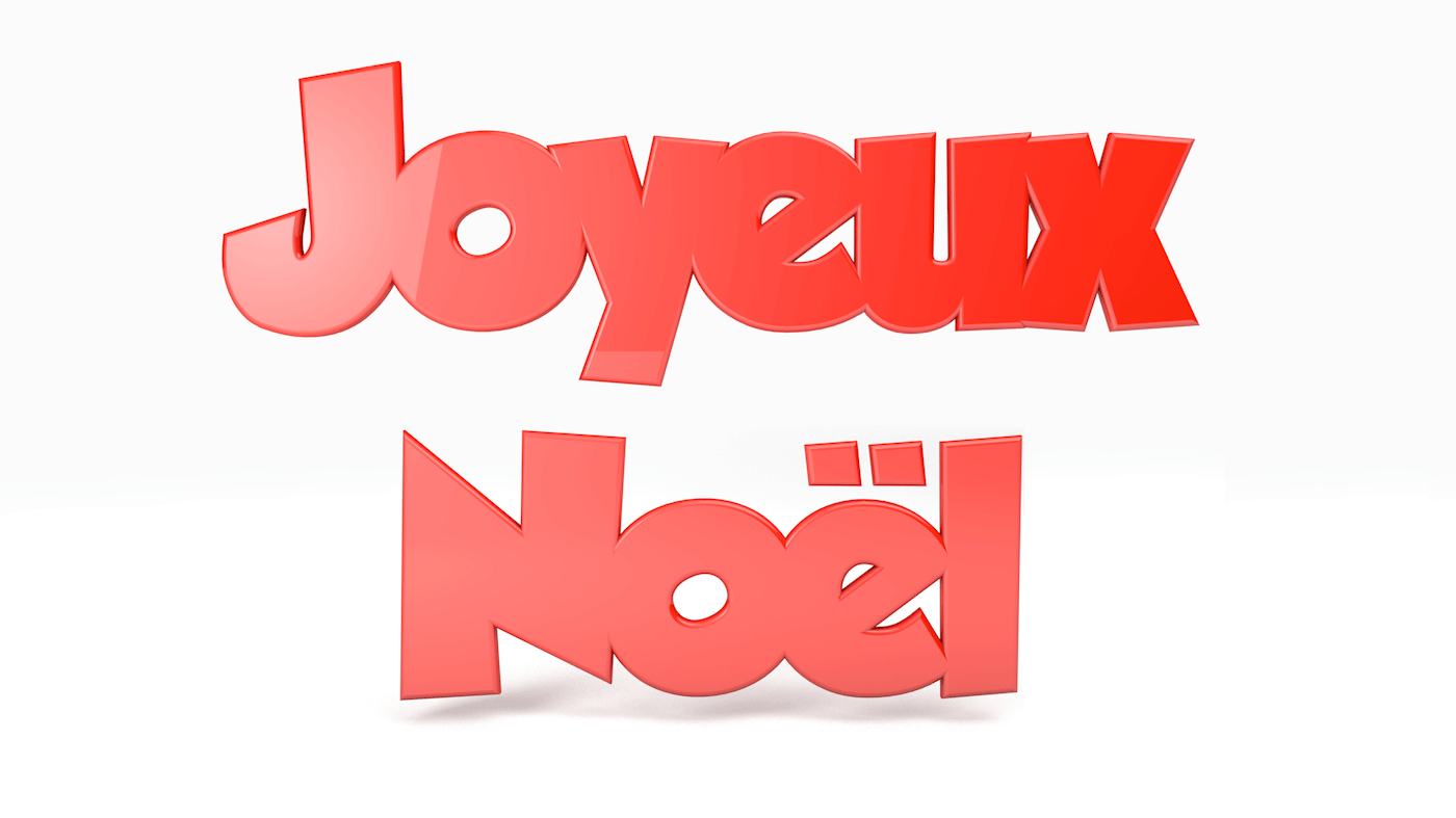 Joyeux Noël texte 3D