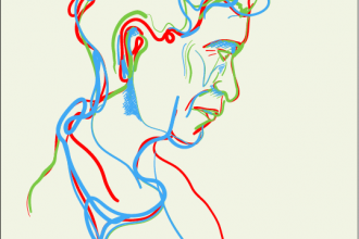 triats regard homme illustration trait