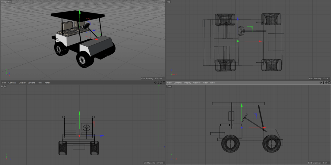 Modélisation 3D voiture golf