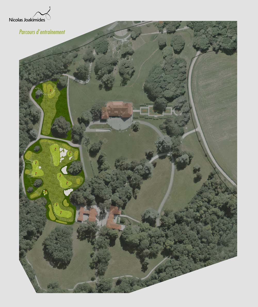 Projet parcours golf graphiste plan green