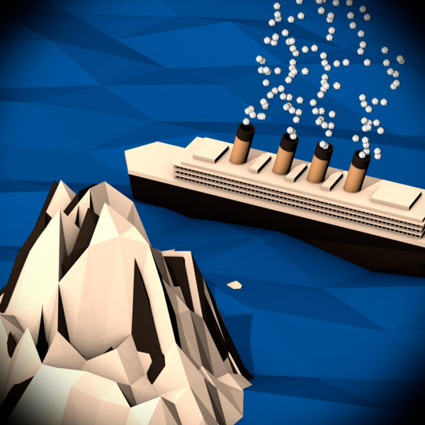 Titanic animation 3D Cinema4D