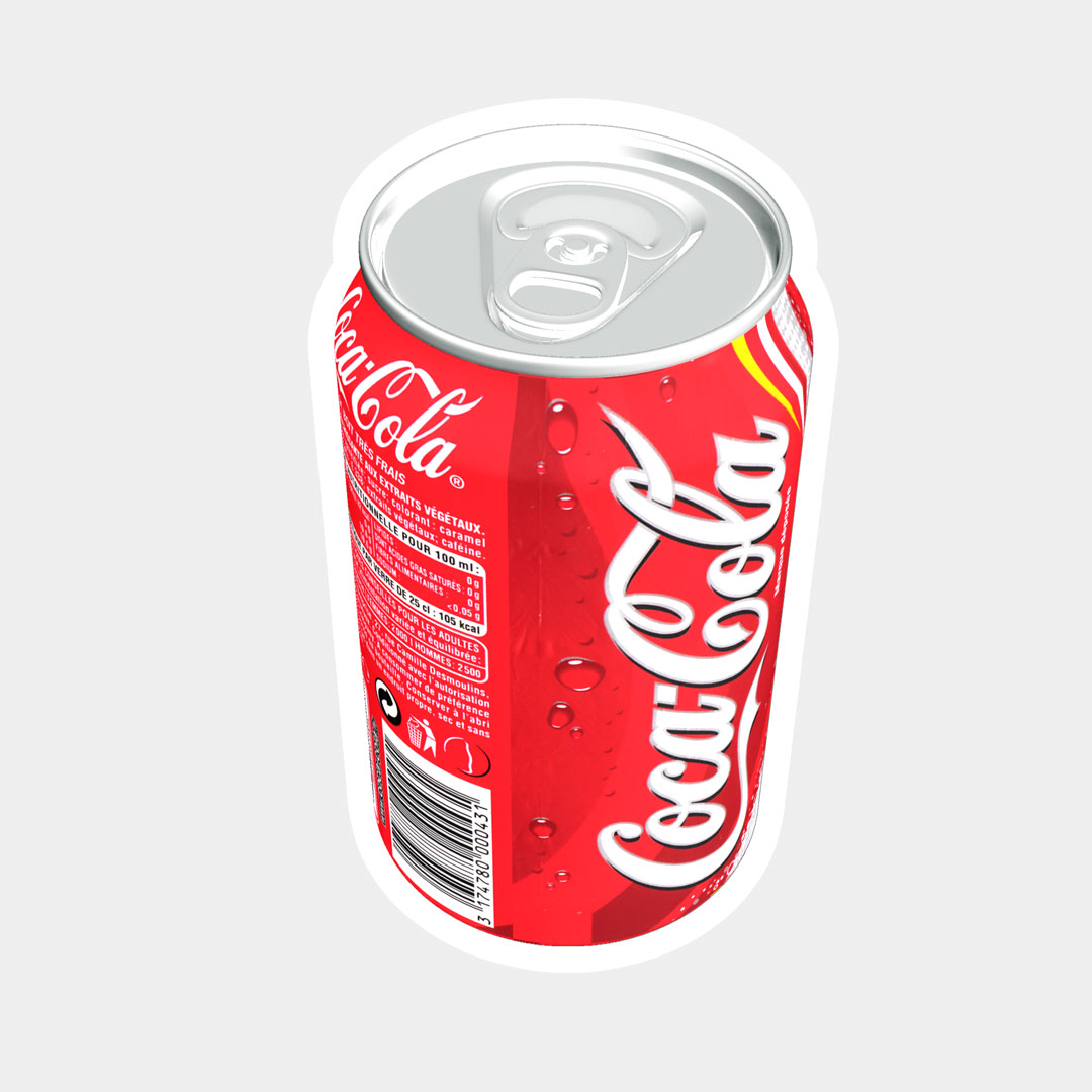Cours individuel packaging photoshop 3D canette